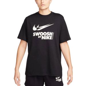 Nike T-shirt Sportswear Swoosh Femme - BLACK, BLACK - Taille S
