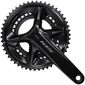Shimano 105 FC-R7100 Pédalier 2x12 vitesses 50-34 dents, noir 165mm Pédaliers