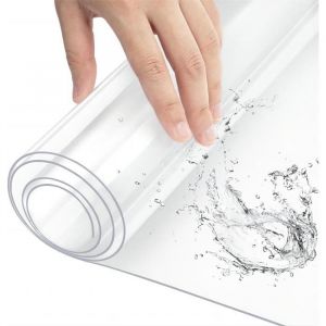 Nappe Transparente Imperméable. Film de Protection pour Table en pvc. Épaisseur 1mm. 70x110cm - Woltu