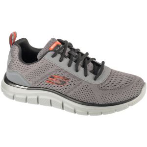 Skechers Homme Track Leshur Basket, Anthracite/Orange, 42.5 EU