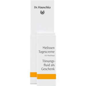 Dr. Hauschka "On-Pack" Cr&egrave;me de Jour &agrave; la M&eacute;lisse + Fluide Teint&eacute; - 32,50 ml