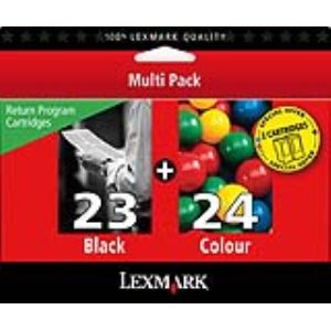 Lexmark 18C1419 - Pack de 2 cartouches d'encre n°23 noire et n°24 3 couleurs