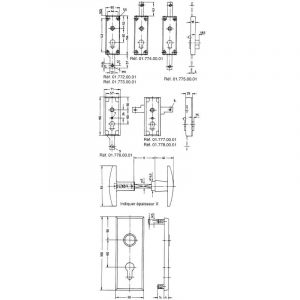 Serrure de garage verouillage bas avec ressort EP18 - WSS - 16500000010