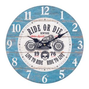 Signes Grimalt Mur Corloge Adorno 4x34x34cm Motorcycle de montre bleue 30299