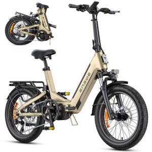 Engwe L20 3.0 Pro - Vélo Électrique Pliable 20" - Batterie Amovible 48v15ah - Autonomie 120km - Frein À Disque Hydraulique - Doré