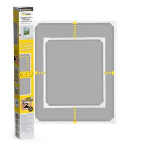 Easymaxx Insect Protect | Moustiquaire télescopique | Moustiquaire de fenêtre | Avec cadre prémonté | Extensible | Moustiquaire intégrée | Blanc