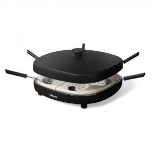 Tristar Four &agrave; Pizza, 6 Personnes, 32x32 cm, 1200W, Contr&ocirc;le Automatique de Temp&eacute;rature, Rev&ecirc;tement C&eacute;ramique Antiadh&eacute;sif Sans PFAS, 6 Pelles et Coupe-P&acirc;te, Facile &agrave; Nettoyer, PZ-9176