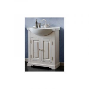 AC-D&eacute;co Ensemble meuble vasque de salle de bain - Bois - 85 cm - Romantic nowy