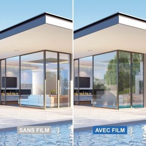 Film anti chaleur repositionnable pour double vitrage - alu clair