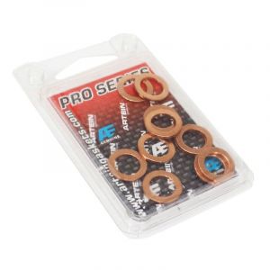 Lot de 10 joints bouchon de vidange moteur cuivre plat Artein 10x16x1,50 mm