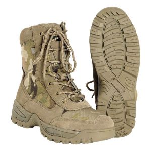 Mil-tec Tactical Bottines &agrave; fermeture &Eacute;clair YKK Kaki, Multicam, 39 EU