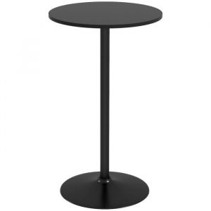 Homcom Table de bar ronde style contemporain dim. 60L x 60l x 102H cm noir