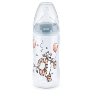 Nuk First Choice+ Disney Biberon | 0&ndash;6 mois | Indicateur de temp&eacute;rature | Bouteille de 300 ml avec valve anti-colique | Sans BPA | t&eacute;tine en silicone | Winnie l'ourson