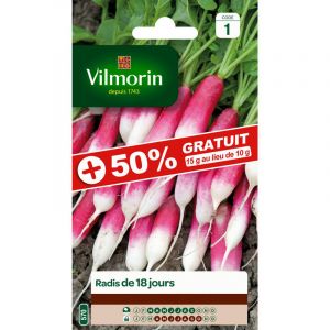Vilmorin Sachet graines Radis de 18 jours +50% GRATUIT