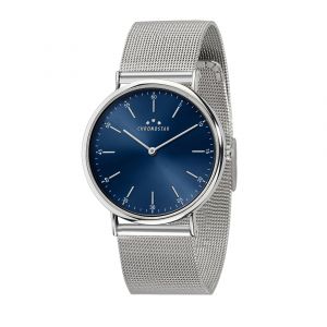 Chronostar Montre pour homme en AlliageAcier en forme de rond de forme Rond, couleur : BLEU, SUNRAY, fonctionnalités : WATER PROOF - 0.062 g - R37532
