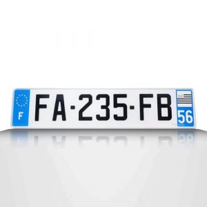 Image de DECOHO - Plaque immatriculation Voiture homologuée - Plastique SIV 520 x 110 mm - Rivet Plaque immatriculation Inclus