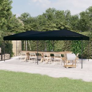 VidaXL Tente de r&eacute;ception pliable Noir 3x6 m