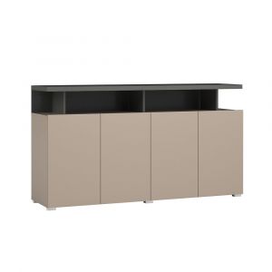 Buffet 4 portes Opio Taupe et Anthracite