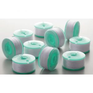 Brother Pack de 10 Canettes préremplies PWB90 – Fil polyester blanc – Ø 20 mm (...) -