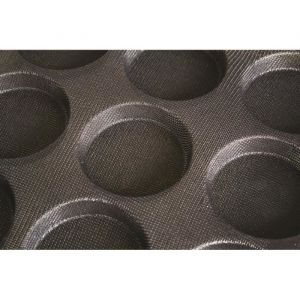 Visiodirect Silform petits pains buns professionnels 600 x 400 mm, &agrave; 15 Empreintes &Oslash; 102 x H 20 mm
