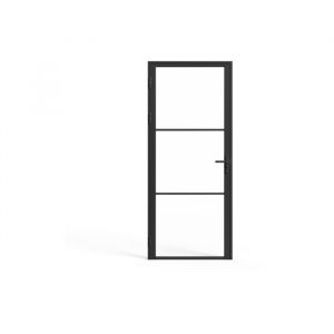 Bloc porte réversible en aluminium et verre trempé - H204 x L73 cm - MASERU
