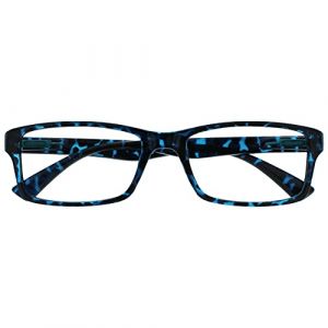 UV Reader Lunettes de Lecture Bleu Écaille Designer Style Hommes/Femmes UVR092Bl +1,00