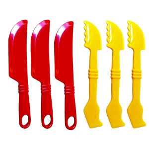 Eduplay Couteaux p&acirc;te &agrave; modeler, set de 6