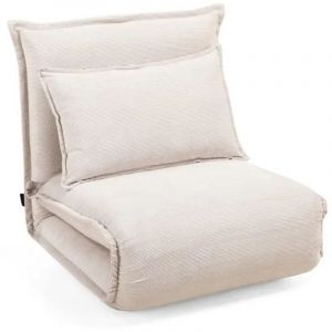 Chauffeuse convertible 3-en-1 en velours côtelé beige – GRACIE