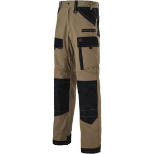 Lafont Pantalon work attitude emplacement genouill&egrave;re Ruler beige et noir Taille 6