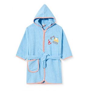 Image de Playshoes Kinder Bademantel Bagger Robe de Chambre, Bleu 17, 110-116 cm Fille