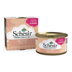 Schesir Kitten en mousse 6 x 85 g pour chaton - poulet