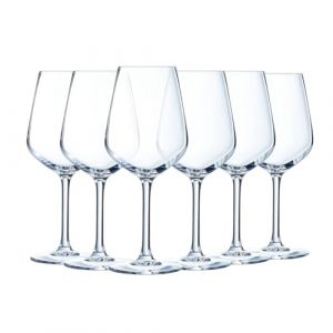 Luminarc Collection Vinetis - 6 verres à pied 30 cl - Design moderne et élégant - Fabriqués en France - Emballage renforcé