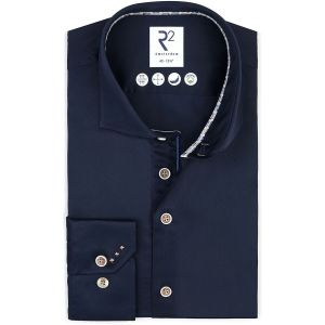 R2 Chemise Fine Twill Marine Bleu foncé Bleu taille 38
