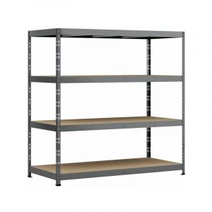 MODULÖ STORAGE Etagère métallique charge lourde 4 plateaux aggloméré 8 mm 80 x 200 x 200 cm