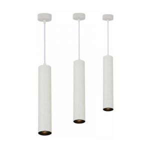 Silamp Luminaire Suspendu GU10 IP20 30cm Blanc (Pack de 3)