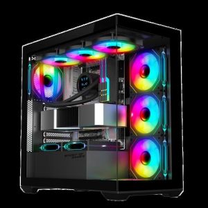 Spirit of Gamer Bo&icirc;tier PC Gamer - Spark Dark - RGB - 6 Ventilateurs - Compatible ATX/mATX/mITX