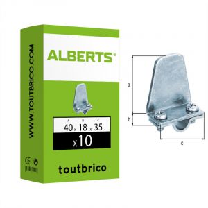 Alberts 308438 Butée pour arrêt de volet | zingué | Marseillais | à voûte ronde | 40 x 35 mm