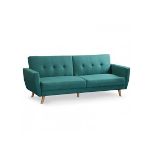 Canapé convertible scandinave Refresha Tissu Bleu vert