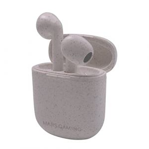 Marsgaming Mars Gaming MHI-ECO, &Eacute;couteur Sans Fil TWS &Eacute;cologique, Bluetooth 5.1, Microphone, Mat&eacute;riau Organique Wheat Straw