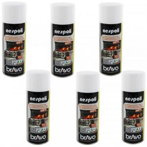 Nespoli Lot de 6 bombes de peinture professionnel - haute temp&eacute;rature blanc - 400ml
