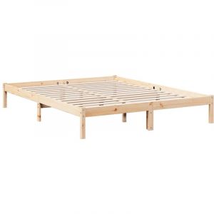 VidaXL Cadre de lit extra long sans matelas 160x220 cm bois massif pin