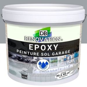 Peinture RESINE EPOXY pour sol béton Garage - Gris fenêtre 4,5KG (30 à 40m²) PRET A L'EMPLOI - Trafic intense - Résistant