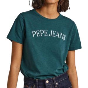 Pepe Jeans T-shirt Vio manche courte vert turquoise femme - S