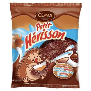 Image de Cémoi Sachet l'Authentique Petit Hérisson Guimauve au Chocolat au Lait/Caramel 180 g - Lot de 10