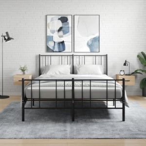 Mercatoxl - Tables de chevet murales 2 pcs chêne sonoma 35x35x20 cm