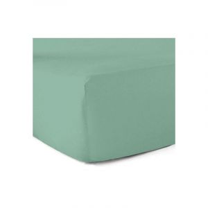 Drap-housse 100% coton 57 Fils Vert tilleul - 80 x 200 cm - Bonnet 30 cm