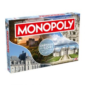 Winning Moves Monopoly Chateaux de la Loire - Jeu de société - Jeu de Plateau - Edition Villes et régions - 2 à 6 Joueurs - Version Bilingue