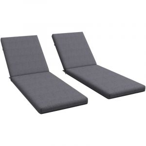 MH Lot de 2 matelas pour transat robin gris