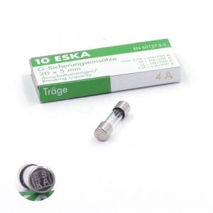 Fusible Temporisé (T) en verre 4A/250VAC 5x20mm (Boite de 10 Fusibles)