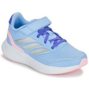 Adidas RUNFALCON 5 Shoes Kids Chaussures Basses non li&eacute;es au Football, Glow Blue/Silver Metallic/Clear Pink, 28.5 EU